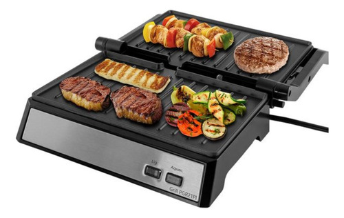 Grill E Sanduicheira Pgr21pi Maxx Clean 1000w Phi 110v Cinza