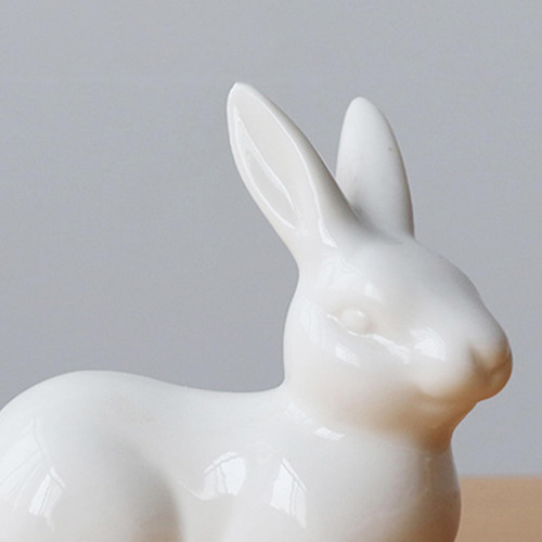 Estatuilla De Conejo De Cerámica De 3 Unidades, Estatua De