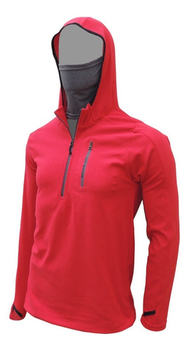 Buzo Micropolar Capucha Cuello Termico Hombre Polar Trekking