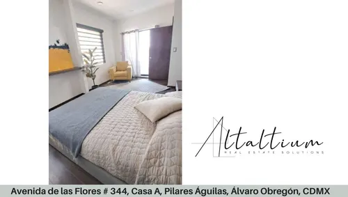 Casa En Venta Avenida De Las Flores # 344, Casa A, Pilares Águilas, Álvaro Obregón, Cdmx. Vg5-za