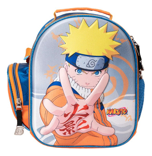 Lonchera Escolar Naruto Naranja Sello Alta Calidad