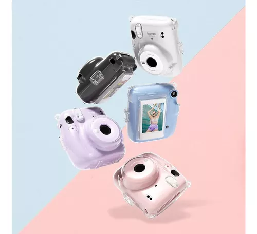 WOGOZAN Funda transparente para cámara Fujifilm Instax Mini 12 de película  instantánea con bolsillo para fotos mejorado con capacidad para 10