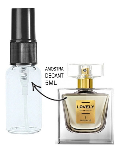 Imagem 2 de 3 de Decant 5ml - Perfume Lovely - Nuancie - Amostra Vidro Spray
