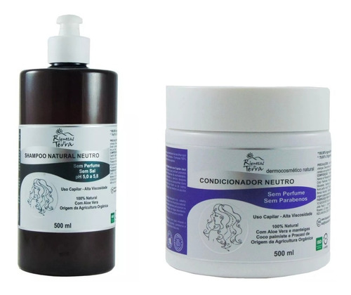 Kit Shampoo E Condicionador Neutro Natural Riquezas Da Terra