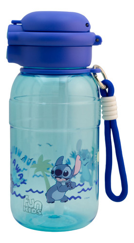 Botella De Plástico Con Tapa Doble Personajes Animados 680ml Color stitch