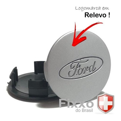 Imagem 1 de 6 de Calotinha Miolo Tampa Roda Ford Ranger Prata Xl Xls Xlt