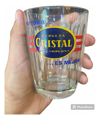 Yh Antiguo Vaso Cerveza Cristal Vidrio Años 80s Grueso Usado