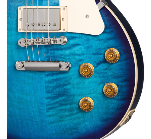 Gibson Les Paul Standard 50s Figured Top Made In Usa Estuche Color Blueberry Burst Material Del Diapasón Indian Rosewood Orientación De La Mano Diestro