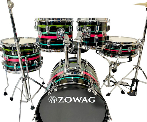 Bateria Compacta Zowag Z1 Juvenil Bumbo 16 Polegadas Cor Black Funny
