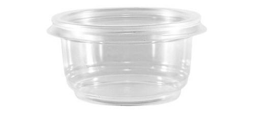 Pote Plastico Descartable Transparente 180cc + Tapa  X100 Un