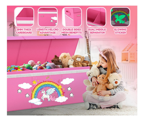 Rutifun Xl Unicorn Box De Unicornio Almacenamiento De Pecho
