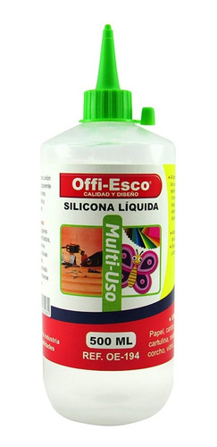 Silicona Liquida 500ml Offi-esco *5 Unidad
