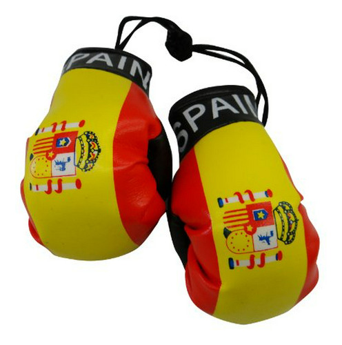 Mini Guantes De Boxeo Bandera España Para Espejo Coche