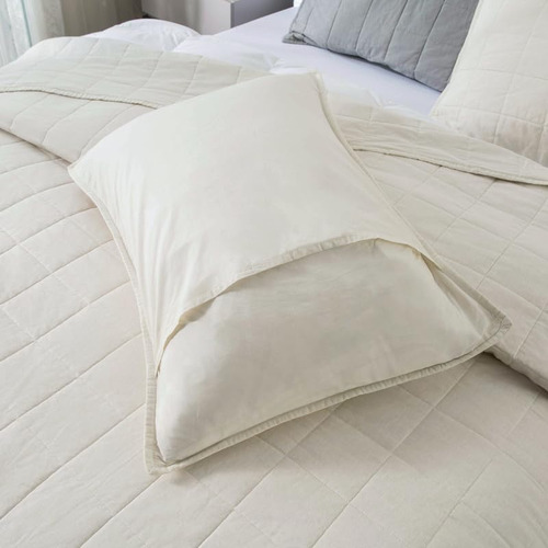 Juego De Colcha Y Fundas De Almohada De Lino Y Algodón