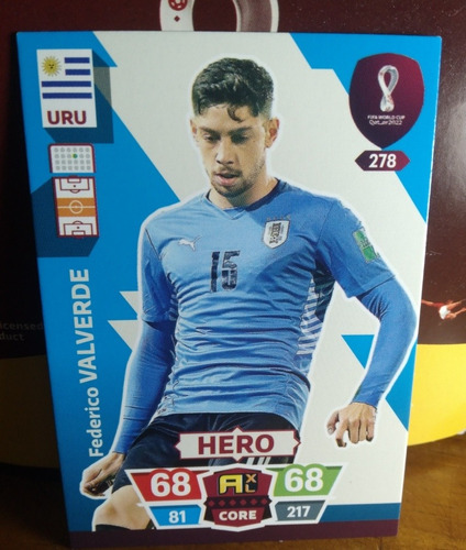 Adrenalyn Qatar 2022 Panini Federico Valverde Uruguay