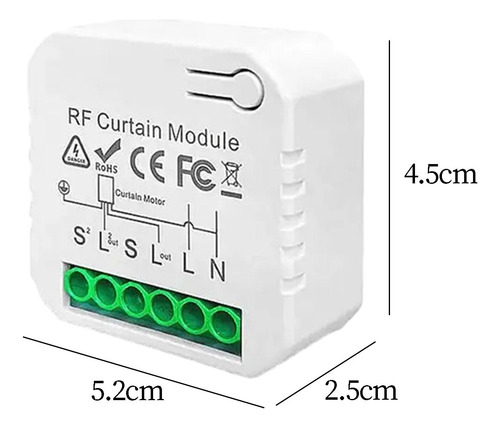 Control Remoto Del Interruptor De Cortina Wifi Rf Para
