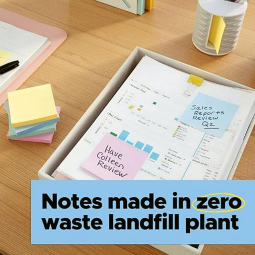 Post-it Notas Superadhesivas De Papel 100% Reciclado, 2