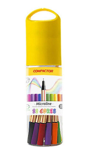 Caneta Com Ponta Porosa Microline 20cores