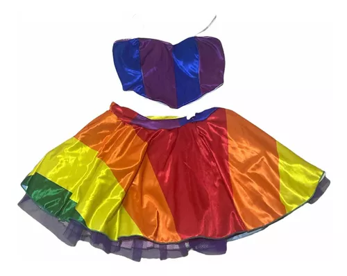 Tutu Arcoiris Falda Tul Colores Lgbt Pride Orgullo Marcha Tutu Multicolor, Moda de Mujer