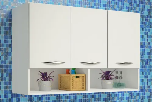 Ajl Móveis Armário Aéreo de Cozinha com 3 Portas para Parede AJL Móve