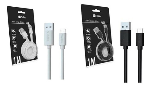 Lote 10pz Cable Micro Usb V8 Marca 1hora Carga Y Datos 2.1a