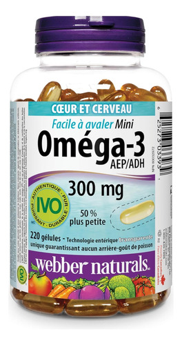 Webber Naturals Easy-swallow Mini Omega-3, 300 Mg (epa 180/d