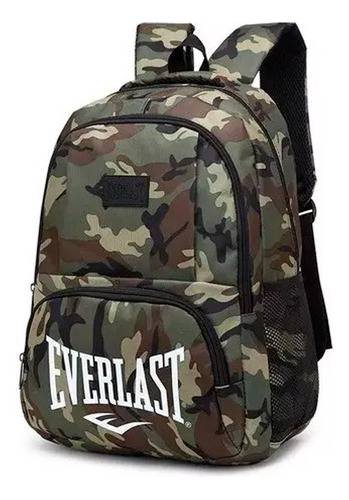 Mochila Urbana Uso Diario Camuflada Everlast 21273 Pº