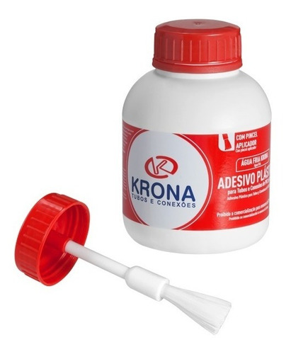 Cola Adesivo Plástico Pvc C/ Pincel Aplicador 175g (kit 2un)