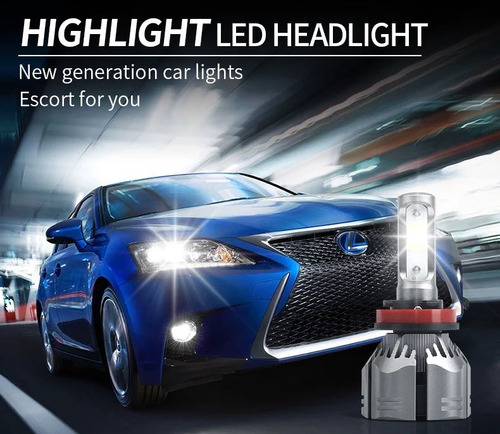 Imagen 3 de 10 de Kit Turbo Led H1 H3 H4 H7 H11 H13 9005 9006 880 12000lm/ R11