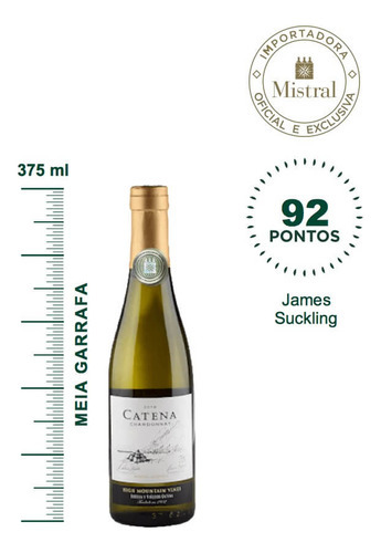 Vinho Catena Chardonnay 2019 Meia Gfa 375ml