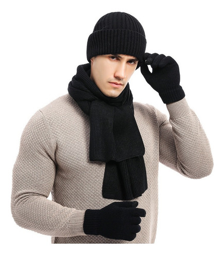 Traje Térmico De Tres Piezas: Gorro, Bufanda, Guantes