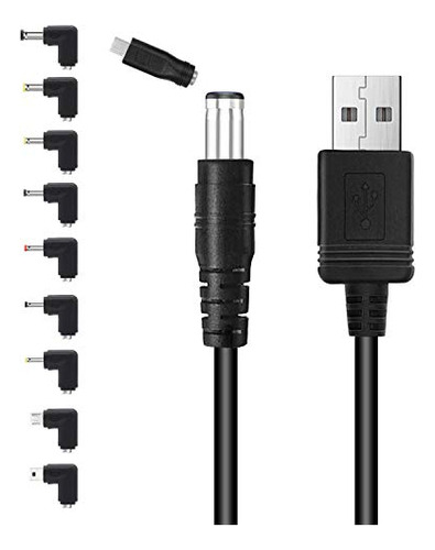 Xinyuwin Cable De Alimentación Usb A Cc De 5 V De 0.217 X 0