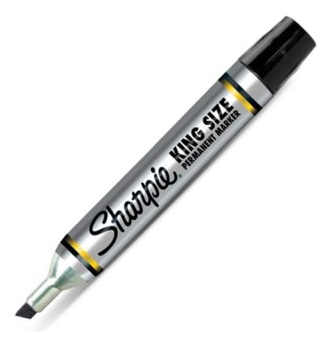 Marcador Permanente Sharpie King Size, Negro, 1 Unidad 12)