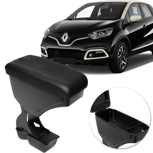 Apoio De Braço Renault Captur 17/18 Preto C/ Costura Preta