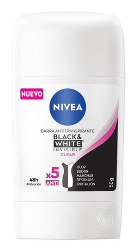 Desodorante Nivea B & W Nvisible - SACHET a $504