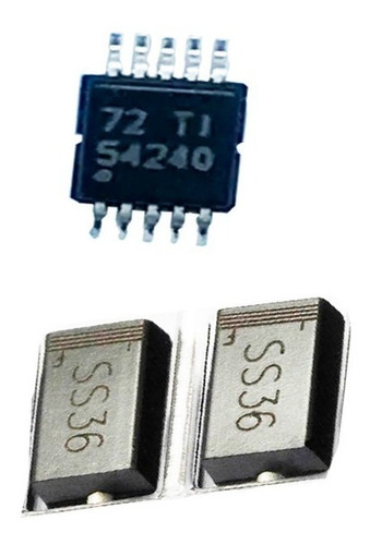 4 Peças Tps54240 Ci Tps 54240 + 8 Diodo Ss36 Sk36 Schottky 