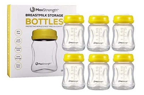 Botellas De Leche Materna 6pc Conjunto De Fugas Con Tapas A