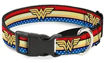 Comprar Hebilla  Collar De Perro De La Mujer Maravilla Con Rayas  E