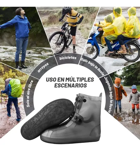 2 Botas Fundas Lluvia Impermeable Zapatos Hebilla Portátiles | MercadoLibre