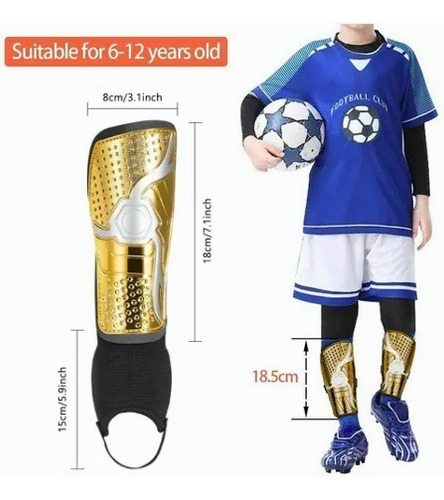1parespinilleras De Fútbol Juvenil Con Protección De Tobillo