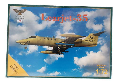 Maqueta Avion Learjet 35 1/72 Sova P Armar Calcas Argentinas