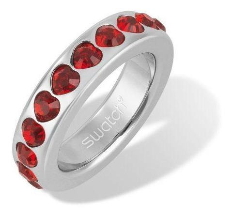 Glamorous Love Ring Ss Red Cryst S-9