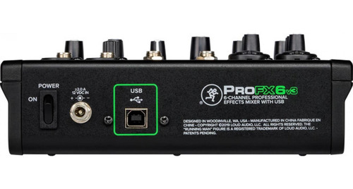 Mezcladora Mackie Profx6v3 6 Canales Con Efectos Y Usb Msi