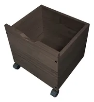 Comprar Baul Juguetero Organizador Con Cajon Y Ruedas Estilo Moderno Madera Maciza Sajo 35x31 Color Nogal