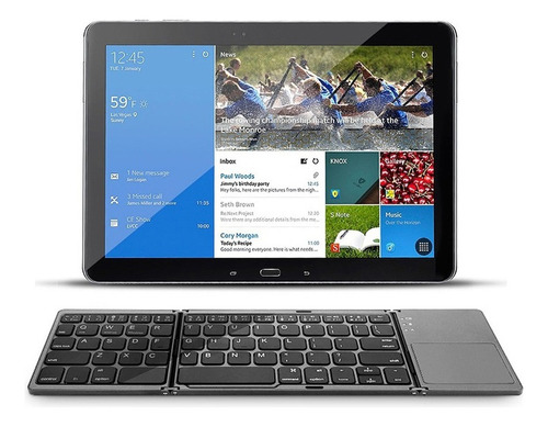 . Teclado Bt Inalámbrico, Mini Teclado Plegable, Portátil,