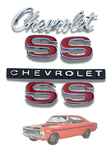 Emblemas Plaqueta Manuscrito Chevrolet Opala Ss 71 72 73 74 