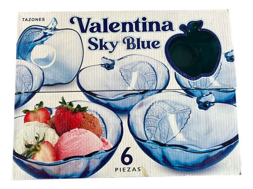 Juego De 6 Tazones Manzana Multiusos (375 Ml) Transparente
