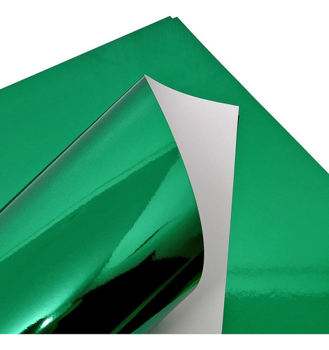 Papel Laminado 250g A4 Colorido Artesanato Enfeites 10 Fls Cor Verde