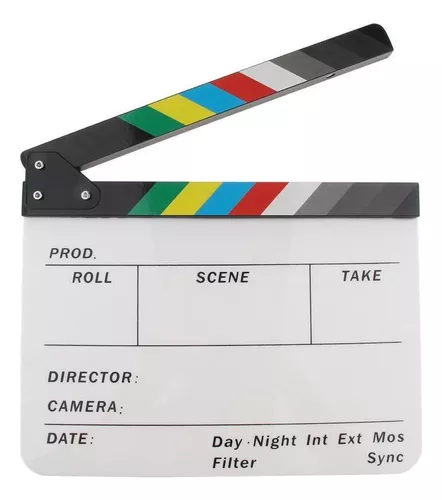 Claqueta Madera Clasica B&w Para Grabación Profesional Cine - $ 72.900