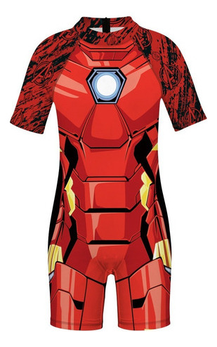 Traje De Baño Iron Man Capitán América Para Niñ